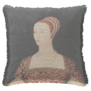 "Marie de Guise" 50cm x 50cm Fringed Cotton/Poly Cushion Cover