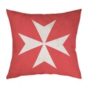 "Order of Saint John" 40cm x 40cm Faux Leather Cushion Cover