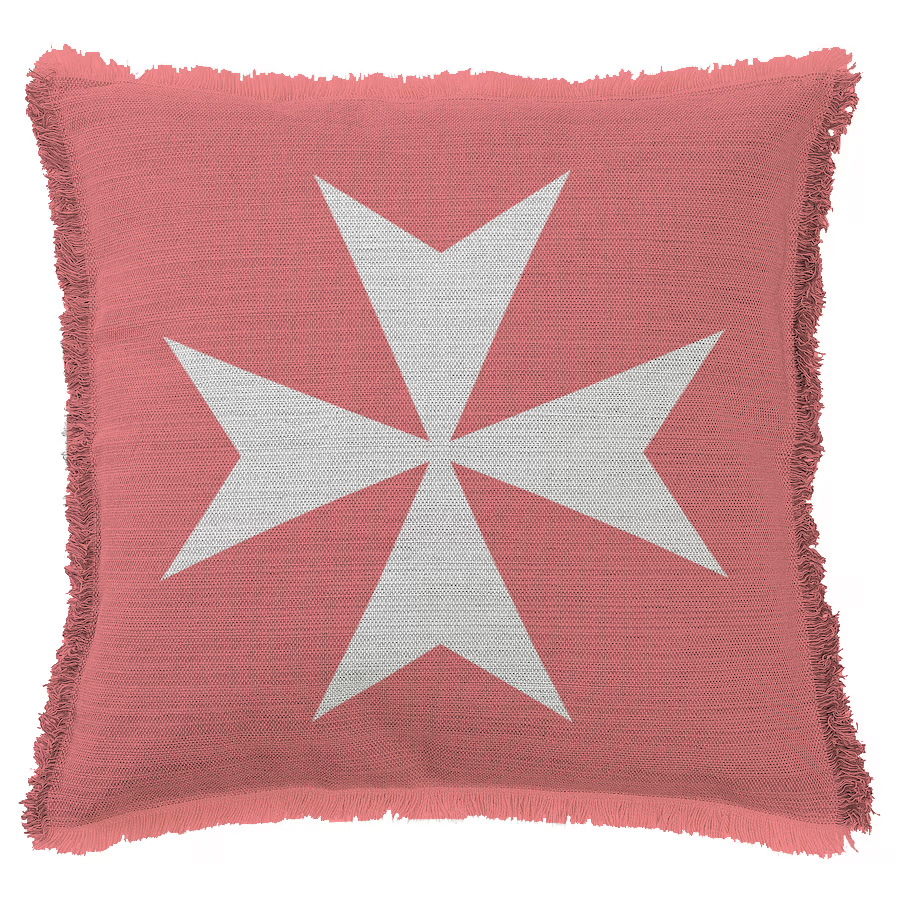"Order of Saint John" 50cm x 50cm Fringed Cotton/Poly Cushion Cover