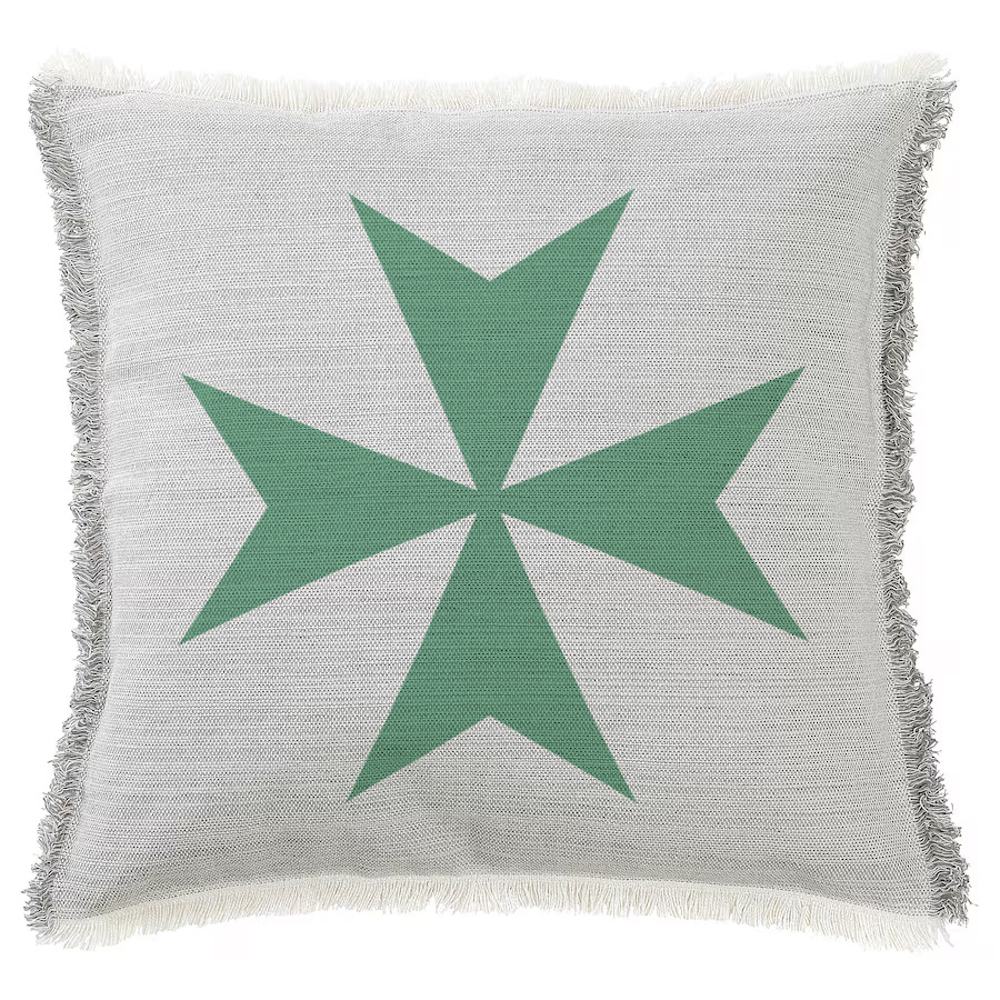 "Order of Saint Lazarus" 50cm x 50cm Fringed Cotton/Poly Cushion Cover