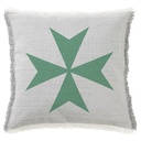 "Order of Saint Lazarus" 50cm x 50cm Fringed Cotton/Poly Cushion Cover