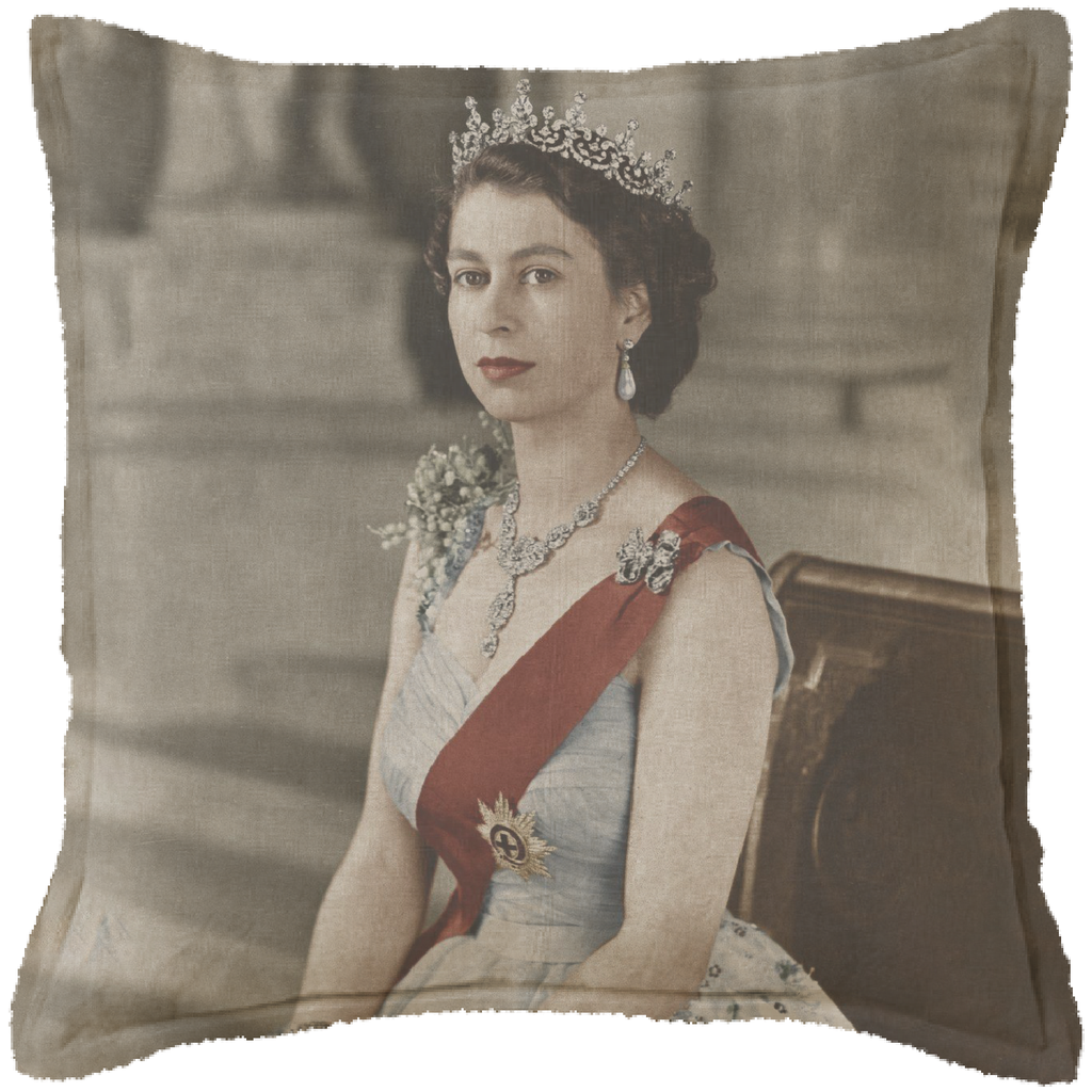 "Queen Elizabeth II" Canvas Cushion
