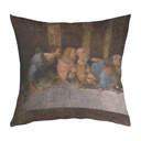 "The Last Supper (Left)" by Leonardo da Vinci 40cm x 40cm Faux Leather Cushion Cover