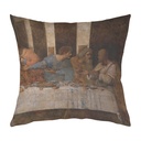 "The Last Supper (Right)" by Leonardo da Vinci 40cm x 40cm Faux Leather Cushion Cover