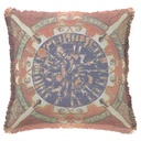 "Egyptian Zodiac" 50cm x 50cm Fringed Cotton/Poly Cushion Cover