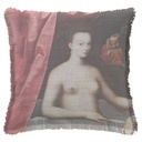 "Gabrielle d'Estrées and one of her Sisters (Left)" 50cm x 50cm Fringed Cotton/Poly Cushion Cover