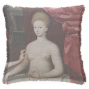 "Gabrielle d'Estrées and one of her Sisters (Right)" 50cm x 50cm Fringed Cotton/Poly Cushion Cover