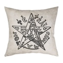 "Heinrich Cornelius Agrippa" 40cm x 40cm Faux Leather Cushion Cover