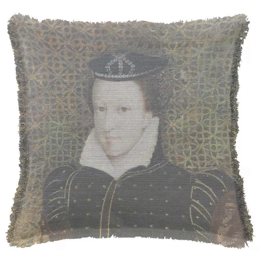 "Mary Stuart" 50cm x 50cm Fringed Cotton/Poly Cushion Cover