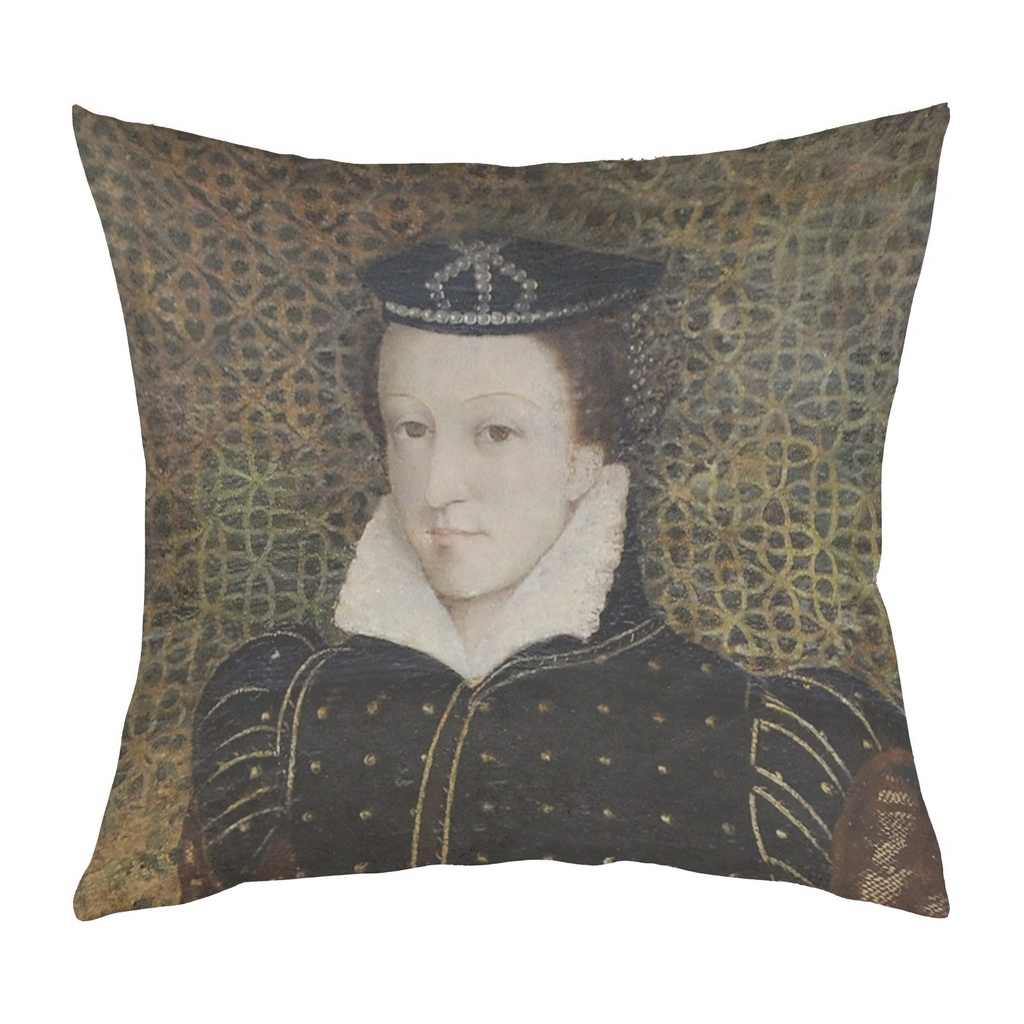 "Mary Stuart" 40cm x 40cm Faux Leather Cushion Cover (Antique White)