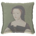 "Marie de Guise" 50cm x 50cm Fringed Cotton/Poly Cushion Cover