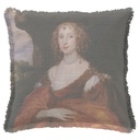 "Mary Hill, Lady Killigrew" 50cm x 50cm Fringed Cotton/Poly Cushion Cover