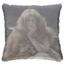 "Mary Magdalene" by Alfred Stevens 50cm x 50cm Fringed Cotton/Poly Cushion Cover