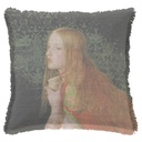 "Mary Magdalene" by Frederick Sandys 50cm x 50cm Fringed Cotton/Poly Cushion Cover