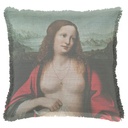 "Mary Magdalene" by Giampetrino Leonardoi 50cm x 50cm Fringed Cotton/Poly Cushion Cover
