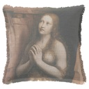 "Mary Magdalene" by Giampetrino 50cm x 50cm Fringed Cotton/Poly Cushion Cover