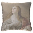 "Mary Magdalene" by Guido Reni 50cm x 50cm Fringed Cotton/Poly Cushion Cover