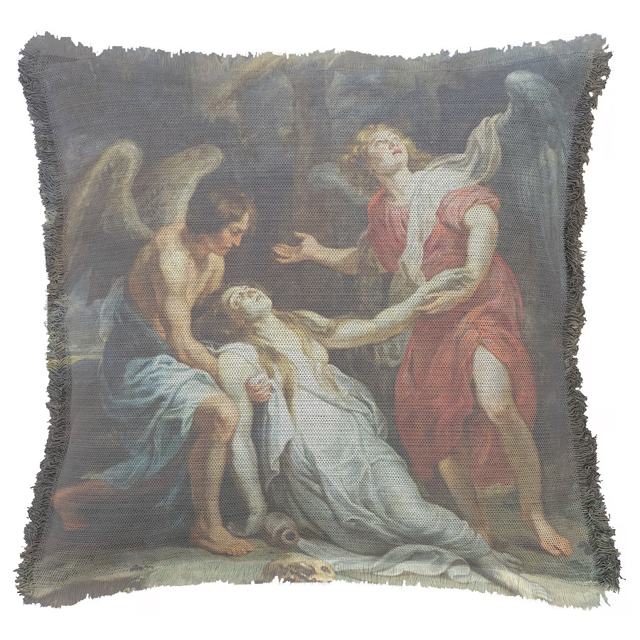 "Mary Magdalene" by Pierre Paul Rubens 50cm x 50cm Fringed Cotton/Poly Cushion Cover