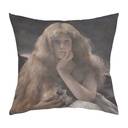 "Mary Magdalene" by Alfred Stevens 40cm x 40cm Faux Leather Cushion Cover