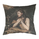 "Mary Magdalene" by Tintoretto 40cm x 40cm Faux Leather Cushion Cover