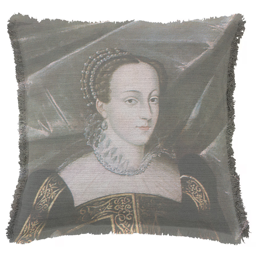 "Mary Queen of Scots from the Blair Museum (Detail)" 50cm x 50cm Fringed Cotton/Poly Cushion Cover