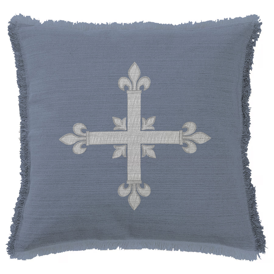 "Musketeer" 50cm x 50cm Fringed Cotton/Poly Cushion Cover