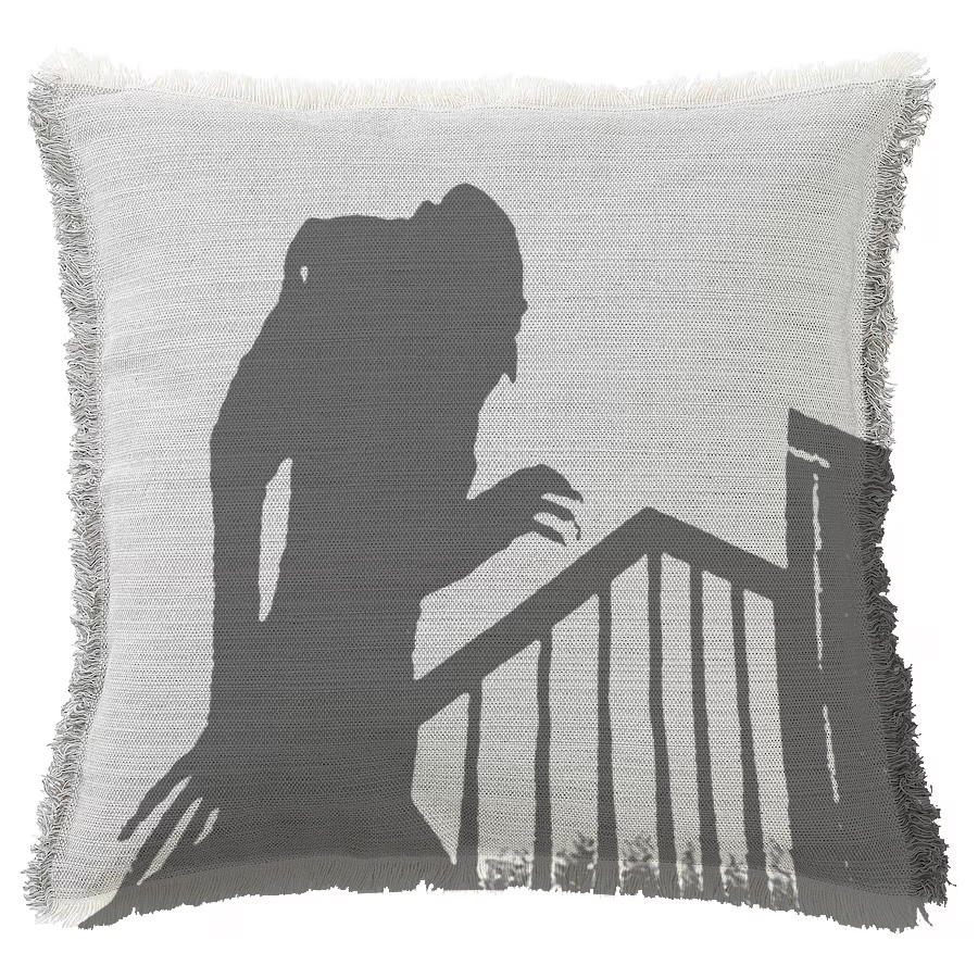 "Nosferatu" 50cm x 50cm Fringed Cotton/Poly Cushion Cover