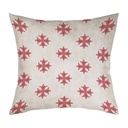 "Occitan Cross Pattern" 40cm x 40cm Faux Leather Cushion Cover