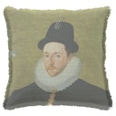 "Peregrine Bertie" 50cm x 50cm Fringed Cotton/Poly Cushion Cover