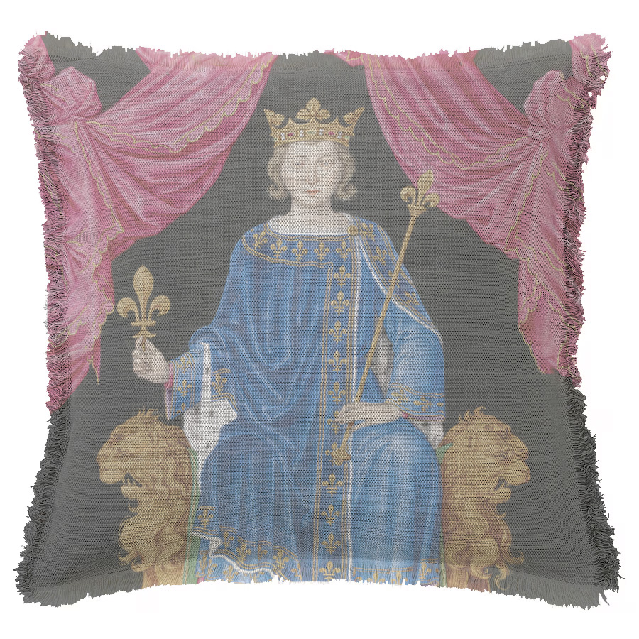 "Philippe IV" 50cm x 50cm Fringed Cotton/Poly Cushion Cover