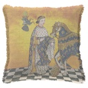 "Pierre I Duc de Bourbon" 50cm x 50cm Fringed Cotton/Poly Cushion Cover