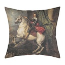 "Prince Tommaso Francesco" 40cm x 40cm Faux Leather Cushion Cover