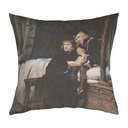 "Princes in the Tower" by Paul Delaroche 40cm x 40cm Faux Leather Cushion Cover