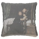 "Princes in the Tower" by Paul Delaroche 50cm x 50cm Fringed Cotton/Poly Cushion Cover