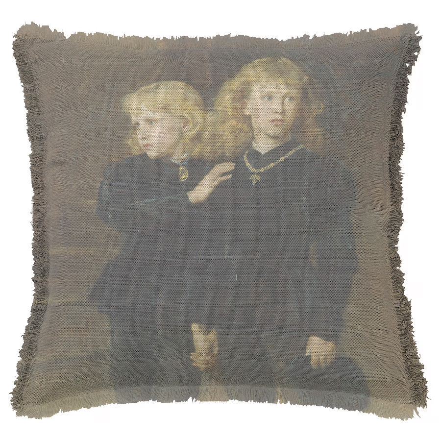 "Princes in the Tower Detail" 50cm x 50cm Fringed Cotton/Poly Cushion Cover