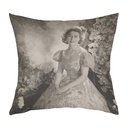 "Princess Elizabeth (Queen Elizabeth II)" 40cm x 40cm Faux Leather Cushion Cover