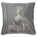 "Princess Lamballe" 50cm x 50cm Fringed Cotton/Poly Cushion Cover