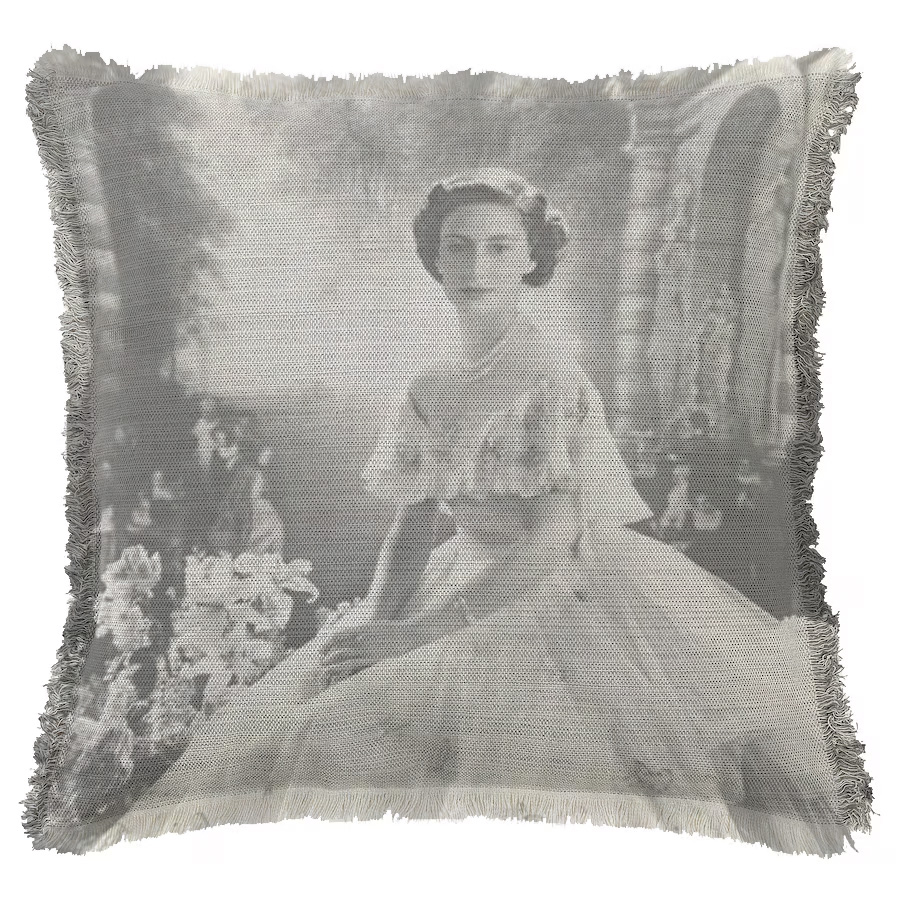 "Princess Margaret" 50cm x 50cm Fringed Cotton/Poly Cushion Cover