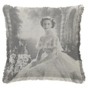 "Princess Margaret" 50cm x 50cm Fringed Cotton/Poly Cushion Cover