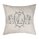 "Proud Wolf Arms" 40cm x 40cm Faux Leather Cushion Cover