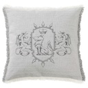 "Proud Wolf Arms" 50cm x 50cm Fringed Cotton/Poly Cushion Cover