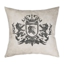 "Rampant Wolf Heraldry" 40cm x 40cm Faux Leather Cushion Cover