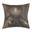 "Rubens, Veronica Spinola" 40cm x 40cm Faux Leather Cushion Cover 