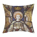 "Saint Gabriel" 40cm x 40cm Faux Leather Cushion Cover