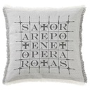 "Sator Square" by Leonardo da Vinci 50cm x 50cm Fringed Cotton/Poly Cushion Cover