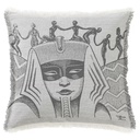 "Sphinx" 50cm x 50cm Fringed Cotton/Poly Cushion Cover