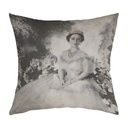"The Queen Mother" 40cm x 40cm Faux Leather Cushion Cover