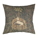 "The Unicorn Rests in a Garden" 40cm x 40cm Faux Leather Cushion Cover