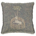 "The Unicorn Rests in a Garden" 50cm x 50cm Fringed Cotton/Poly Cushion Cover