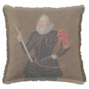 "Thomas Howard" 50cm x 50cm Fringed Cotton/Poly Cushion Cover